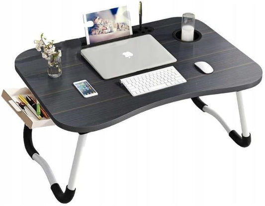Laptop Stand Bed Laptop Table Bed Table Foldable 60 x 40cm (Black)