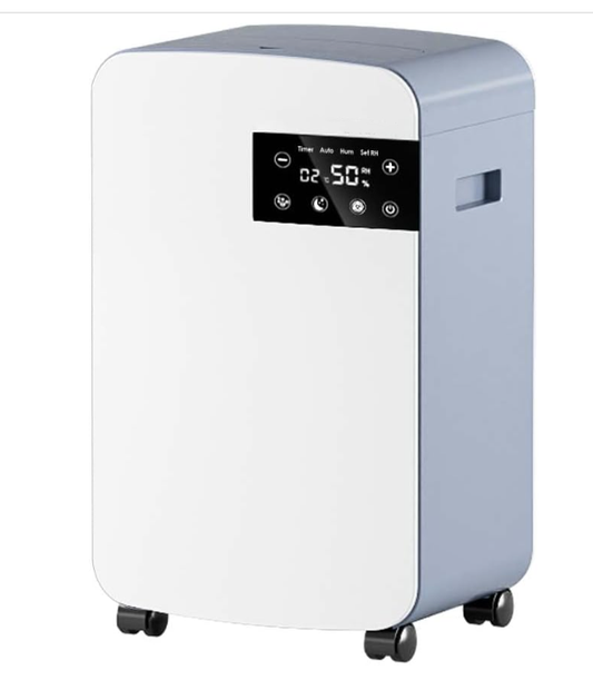 10L/D Dehumidifier with HEPA Filter, Low Energy Compressor with 2.5L Tank& Continuous Drainage, Digital Display/Timing/Sleep Mode/Purification/Humidity Setting, for Laundry Drying Basement