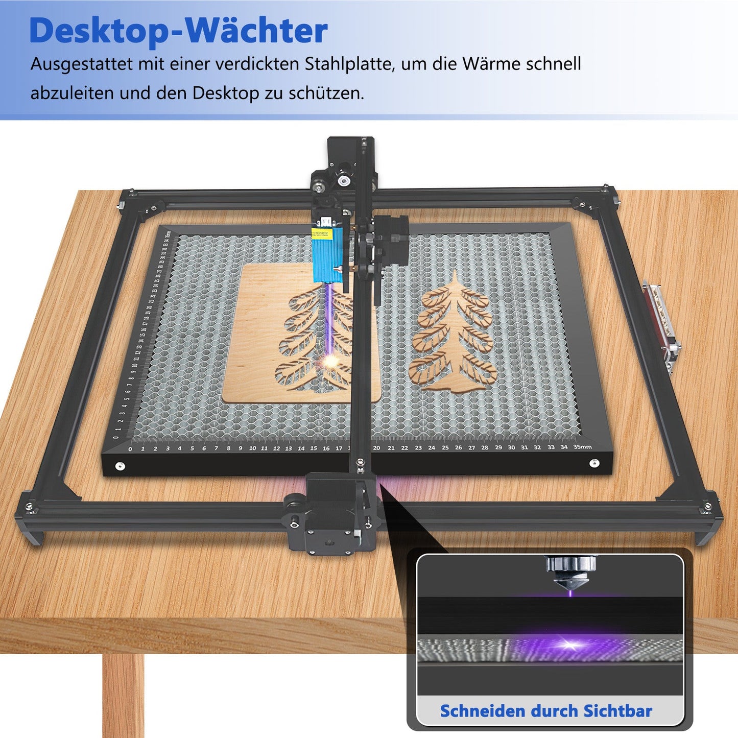 Honeycomb table for laser engraving machine 400x400x22mm