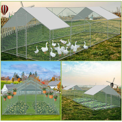 Chicken coop with PE color cloth 3x8x2m