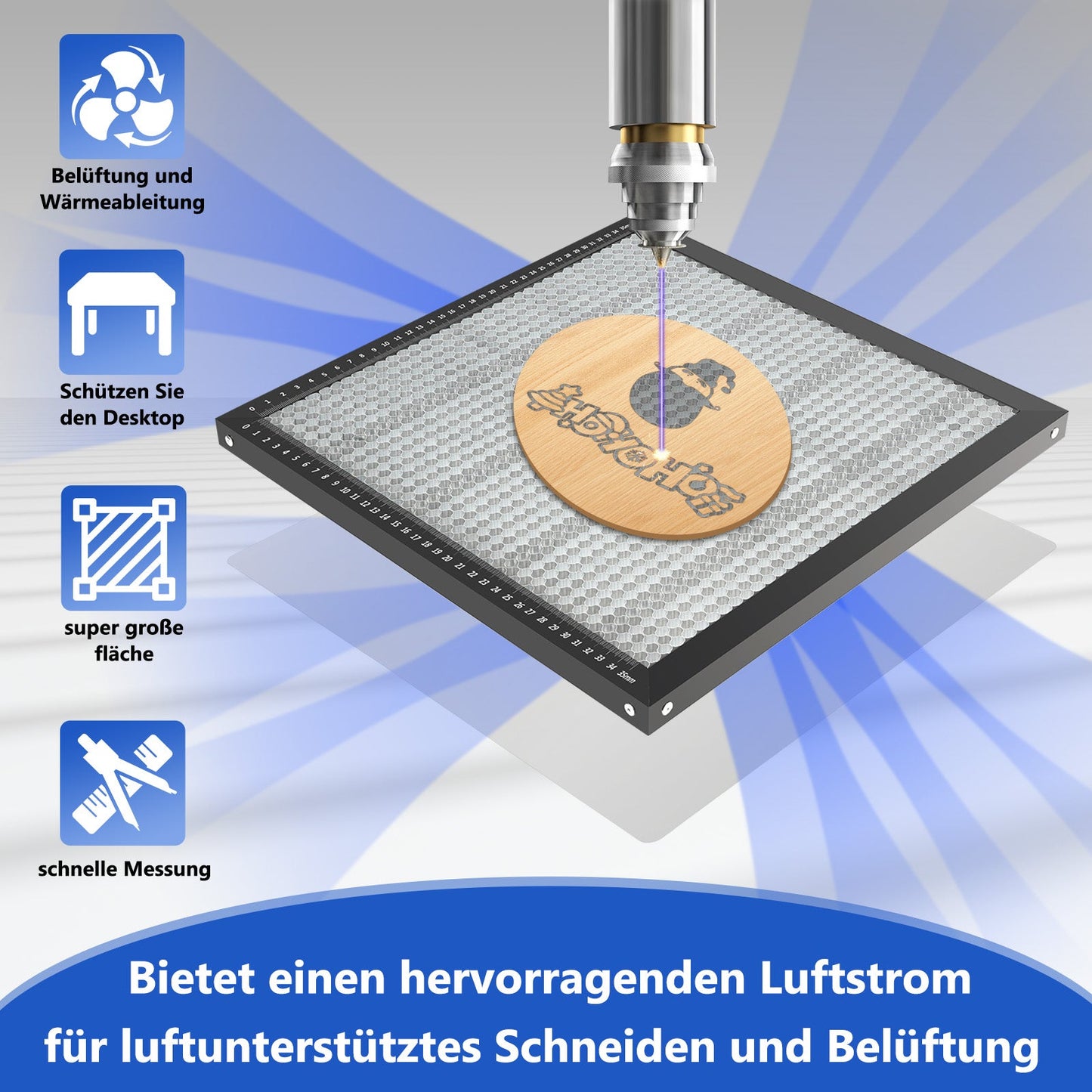 Honeycomb table for laser engraving machine 400x400x22mm