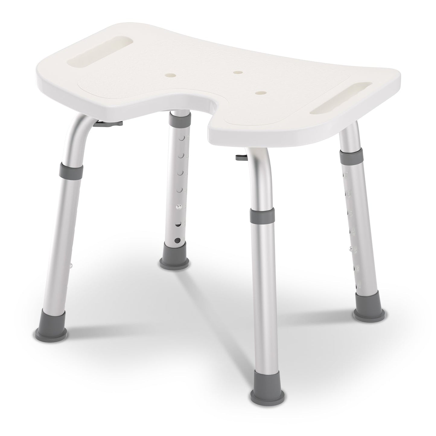 Shower stool height adjustable U-type aluminum