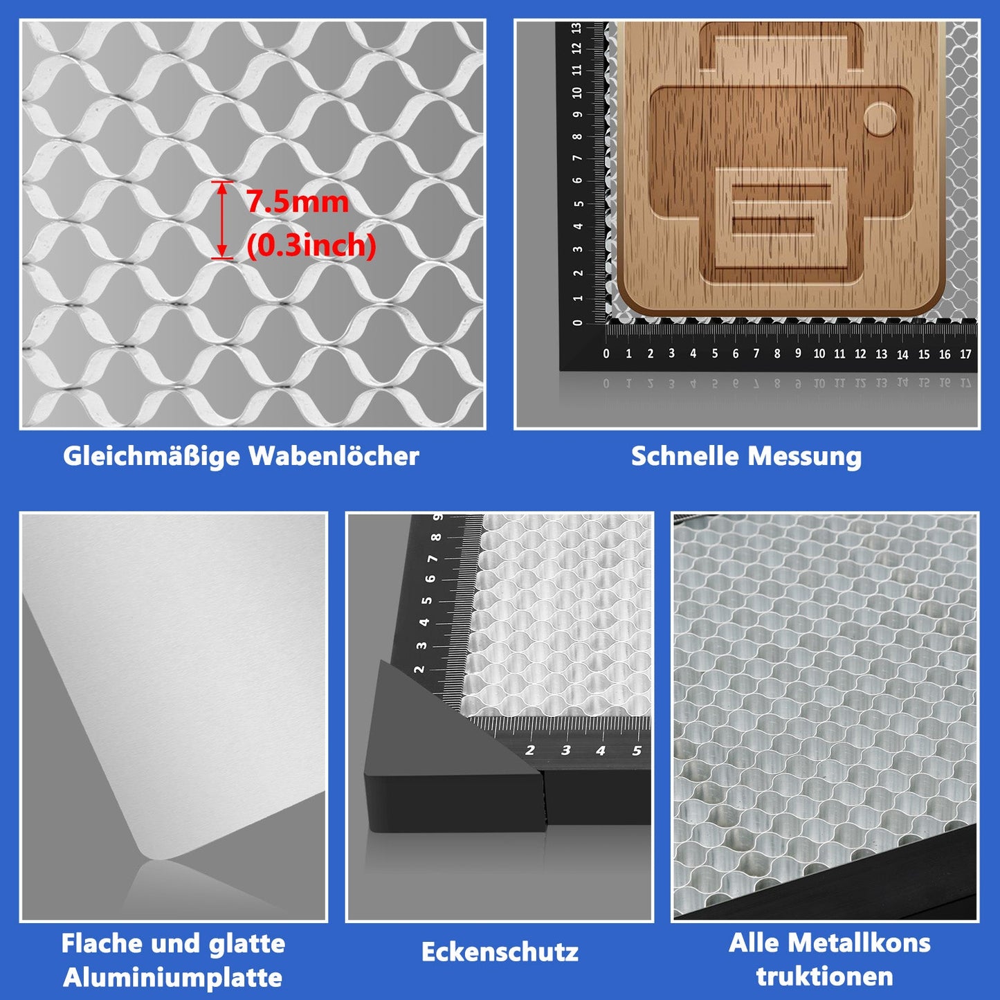 Honeycomb table for laser engraving machine 400x400x22mm